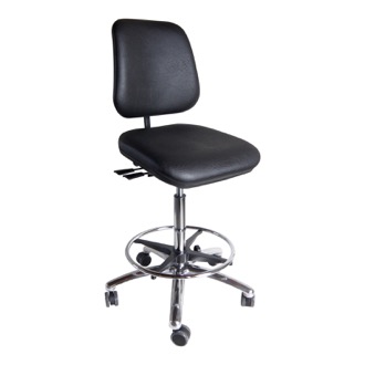 Arbejdsstol Dynamic High Back, med fodring, polstret med kunstlæder. 2024 
