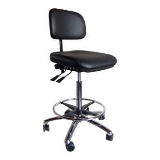  Arbejdstol Dynamic low back, med fod-ring, polstret med kunstlæder. 2025