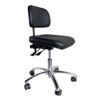 Arbejdsstol Dynamic Low back, polstret med kunstlæder. 2025
