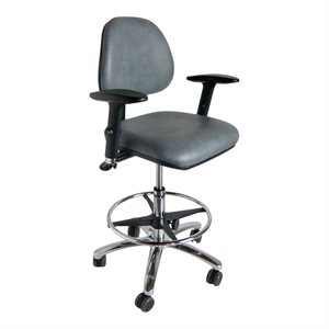 Arbejdsstol Dynamic med polster sæde, fod-ring, armlæn. 2035