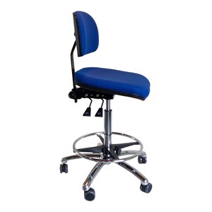 Arbejdsstol Dynamic Low Back, med fod-ring, polstret med stof. 2025 