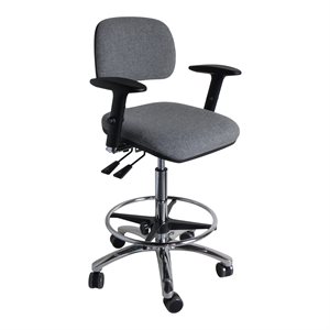 Arbejdsstol Dynamic low back med polster sæde, fod-ring, armlæn. 2035